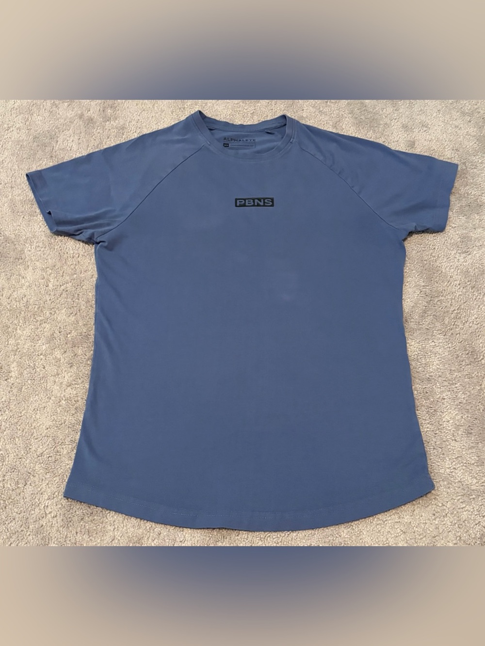 Alphalete PBNS Men’s Dusty Blue Athletic Performance Fit T Shirt Size XS